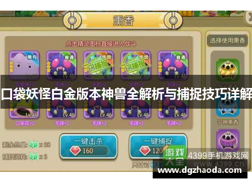 口袋妖怪白金版本神兽全解析与捕捉技巧详解